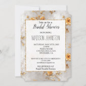 Pearl Gold Floral bruiloft Vrijgezellenfeest Kaart (Voorkant)