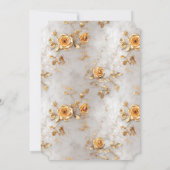 Pearl Gold Floral bruiloft Vrijgezellenfeest Kaart (Achterkant)
