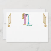 Pearl & Gold Jewels met Aquarius Zodiac Sign Notitiekaartje (Achterkant)