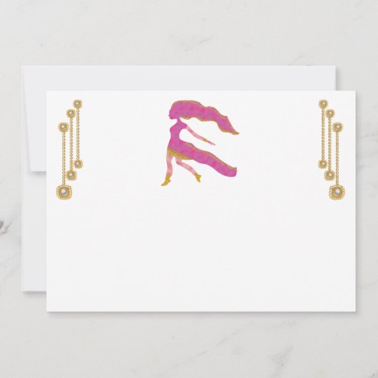 Pearl & Gold Jewels met virgo Zodiac Sign Notitiekaartje (Achterkant)