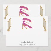 Pearl & Gold Jewels met virgo Zodiac Sign Notitiekaartje (Voorkant / Achterkant)