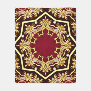 Pearl Gold Lijst illustratie achtergrond Fleece Deken