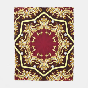Pearl Gold Lijst illustratie achtergrond Fleece Deken