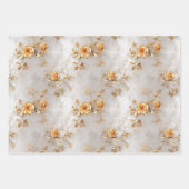 Pearl Gold Rozen Bruiloft Inpakpapier Vel (Voorkant 2)