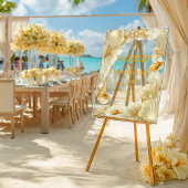 Pearl & Gold Seashell Welcome Wedding Acrylic Sign Acryl Bord