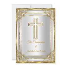 Pearl Gold White Cross-Heilige Communie