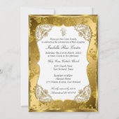 Pearl Gold White Cross Heilige Communie roos Damas Kaart (Achterkant)