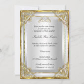 Pearl Gold White Quinceanera tiara Kaart (Achterkant)