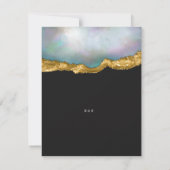 Pearl Golden Agaat Geode Bruiloft Diner Menu Kaart (Achterkant)