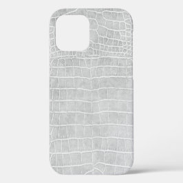 Pearl Gray Faux Crocodile Leather Case-Mate iPhone Case