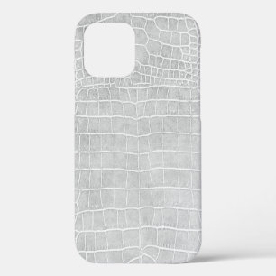 Pearl Gray Faux Crocodile Leather Case-Mate iPhone Case