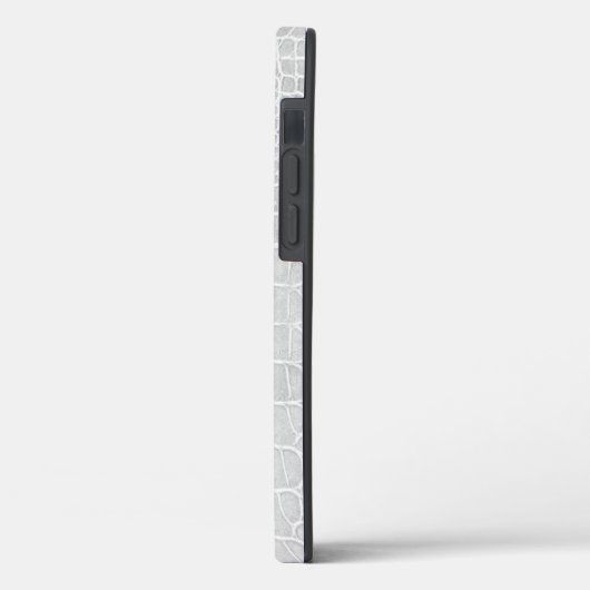 Pearl Gray Faux Crocodile Leather Case-Mate iPhone Case (Achterkant / Links)