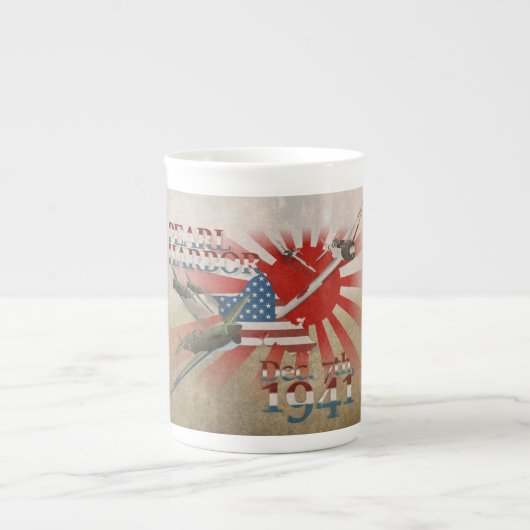 Pearl Habor 7 december 1941 Bone China Mok (Voorkant)
