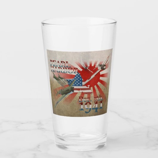 Pearl Habor 7 december 1941 Glass Glas (Voorkant)