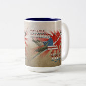 Pearl Habor 7 december 1941 Mok van tweetone koffi (Voorkant rechts)