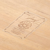 Pearl Hand Drawn Baby shower Acryl Uitnodigingen (Laagn)