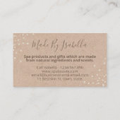 Pearl Handmade Spa Bath Soak Soap Body Butter Visitekaartje (Achterkant)