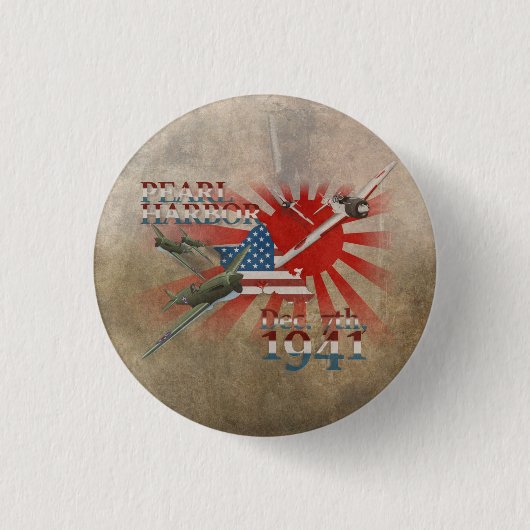 Pearl Harbor 7 december 1941 Ronde Button 3,2 Cm (Voorkant)
