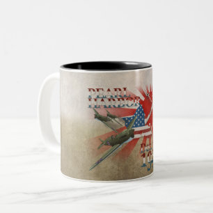 Pearl Harbor 7 december 1941 Tweekleurige koffiemo Koffiemok