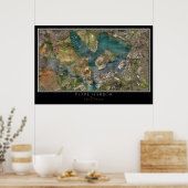 Pearl Harbor Hawaii Satellite Poster Map (Keuken)