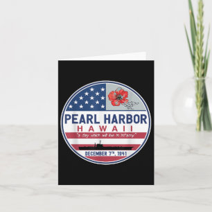 Pearl Harbor-herdenking Hawaii Vintage Usa Vlagdag Kaart
