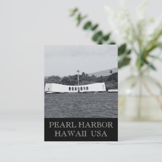 Pearl Harbor-herdenkingsmonument Hawaï Briefkaart (Staand voorkant)