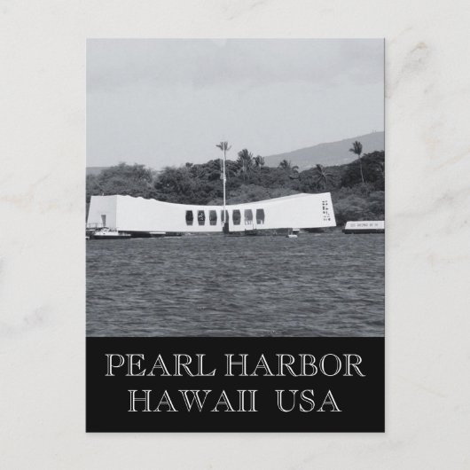Pearl Harbor-herdenkingsmonument Hawaï Briefkaart (Voorkant)