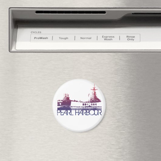 Pearl Harbor skyline ontwerp Magneet (Insitu (Vaatwasser))