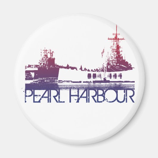 Pearl Harbor skyline ontwerp Magneet (Voorkant)