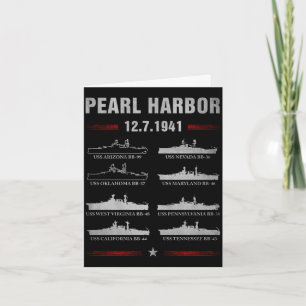 Pearl Harbor slagschip gedenkdag 7 december Kaart