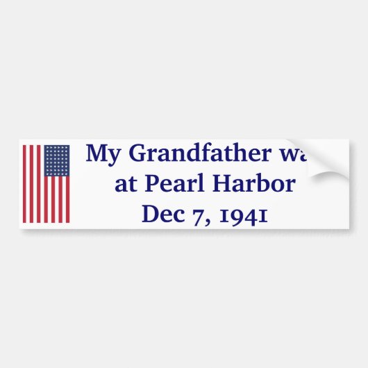 Pearl Harbour - 1941 Bumpersticker (Voorkant)