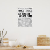 Pearl Harbour Attack Newspaper Poster (Keuken)