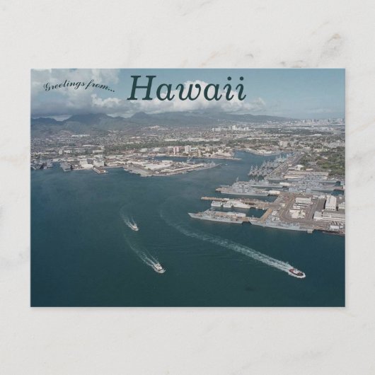 Pearl Harbour Hawaii Briefkaart (Voorkant)