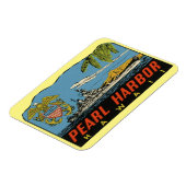 Pearl Harbour, Hawaii Vintage Flexible Travel Magneet (Linkerzijde)
