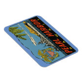 Pearl Harbour, Hawaii Vintage Travel Flexible Magn Magneet (Rechterzijde)