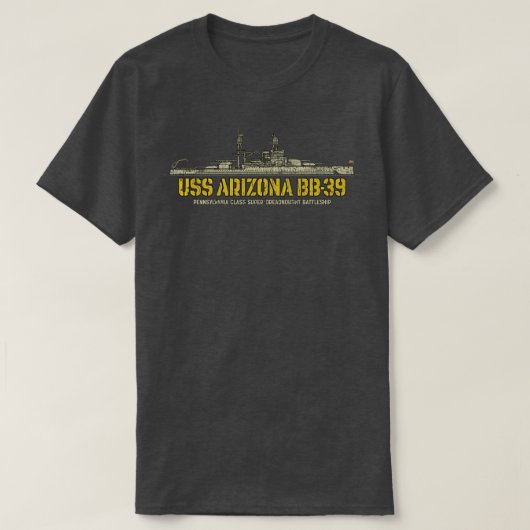 Pearl Harbour USS Arizona BB39 1916 T-shirt (Design voorkant)