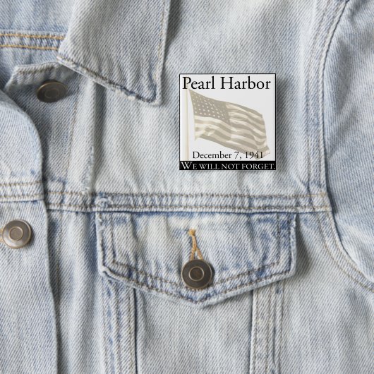 Pearl Harbour Vierkante Button 5,1 Cm (In situ)