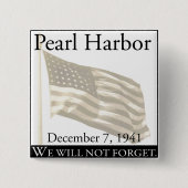 Pearl Harbour Vierkante Button 5,1 Cm (Voorkant)
