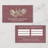 Pearl Healing Hands Energy Spiral Appointment Visitekaartje (Voorkant / Achterkant)