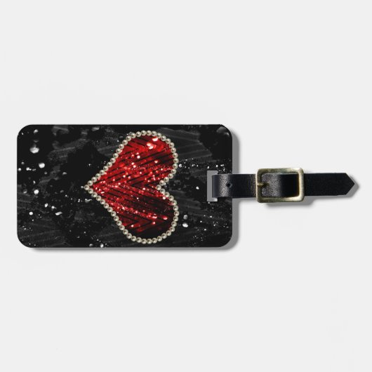 Pearl Heart Bagagelabel (Voorkant horizontaal)