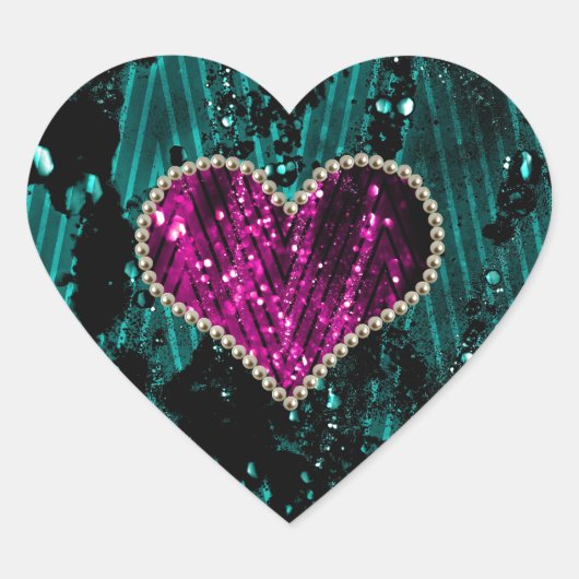Pearl Heart Hart Sticker (Voorkant)
