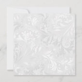 Pearl Hearts en Rozen Damask Wedding Kaart (Achterkant)