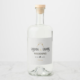 Pearl Heritage bruiloft Likeurfles Etiket