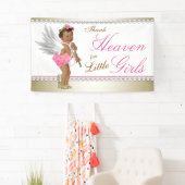 Pearl High Heel Princess Angel Etnisch Baby shower Spandoek (Insitu)