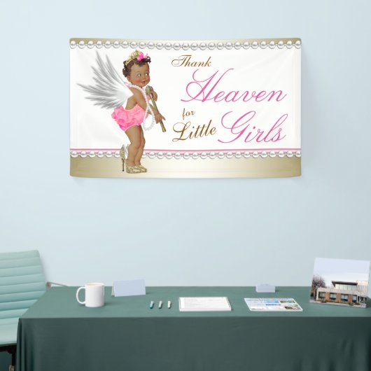 Pearl High Heel Princess Angel Etnisch Baby shower Spandoek (Beurs)