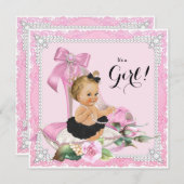 Pearl High Heel Shoe Baby shower Kaart (Voorkant / Achterkant)