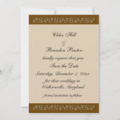 Pearl Icing op Mocha sparen de Datum Save The Date (Voorkant)