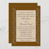 Pearl Icing op uitnodiging van Mocha Wedding (Voorkant / Achterkant)