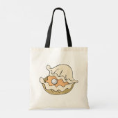 Pearl in een oester Canvas tas (Achterkant)