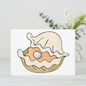 Pearl in een oester kaart (Staand voorkant)
